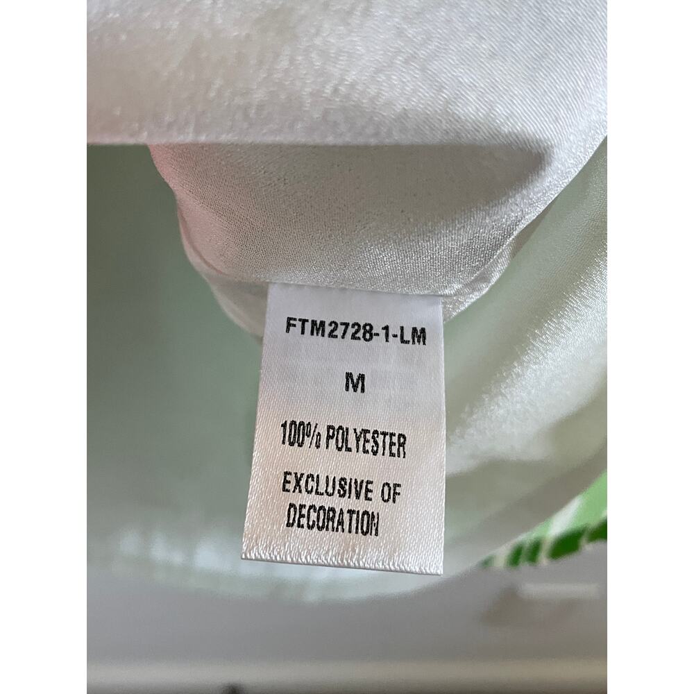 Thml Green Zebra Print Sleeveless Button Front Ru… - image 5